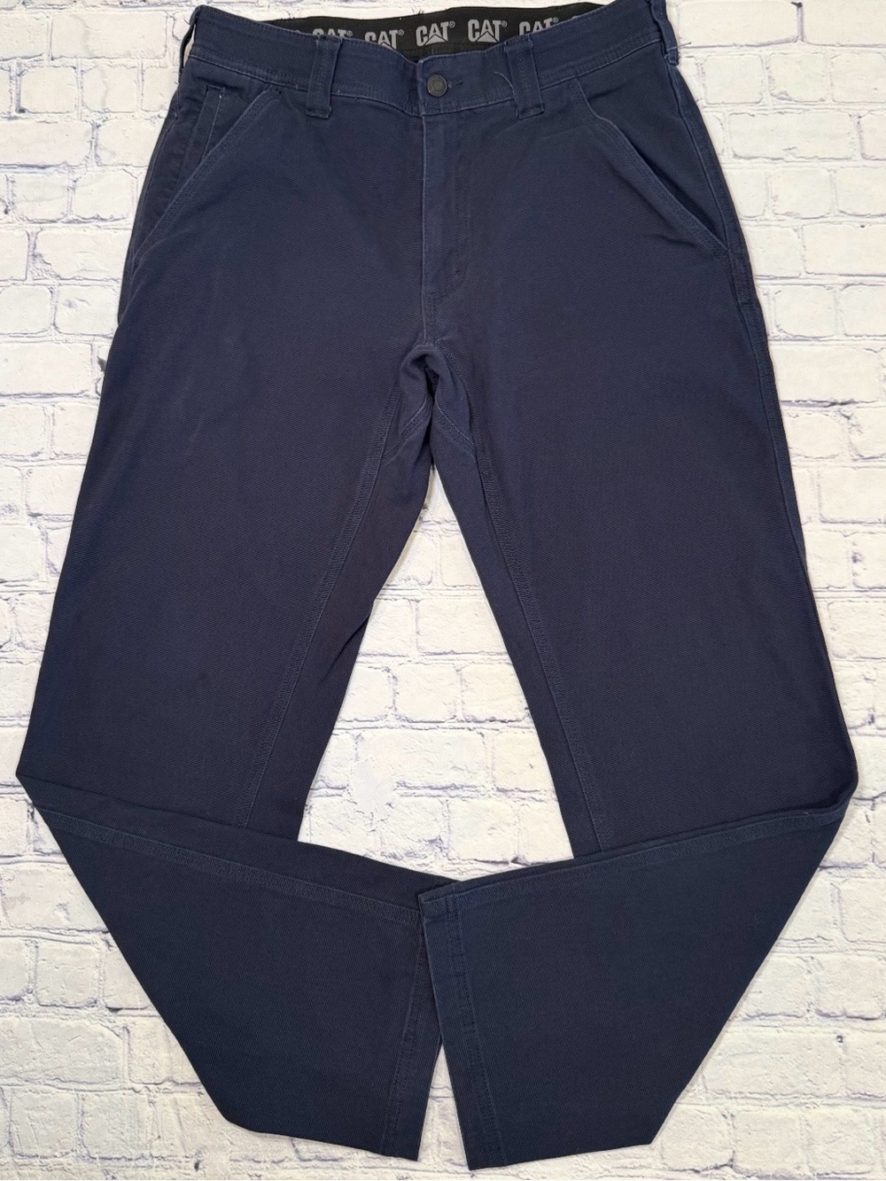 Caterpillar 30x30 Men’s Navy Blue Heavy Duty Canvas Work Pants | EUC |